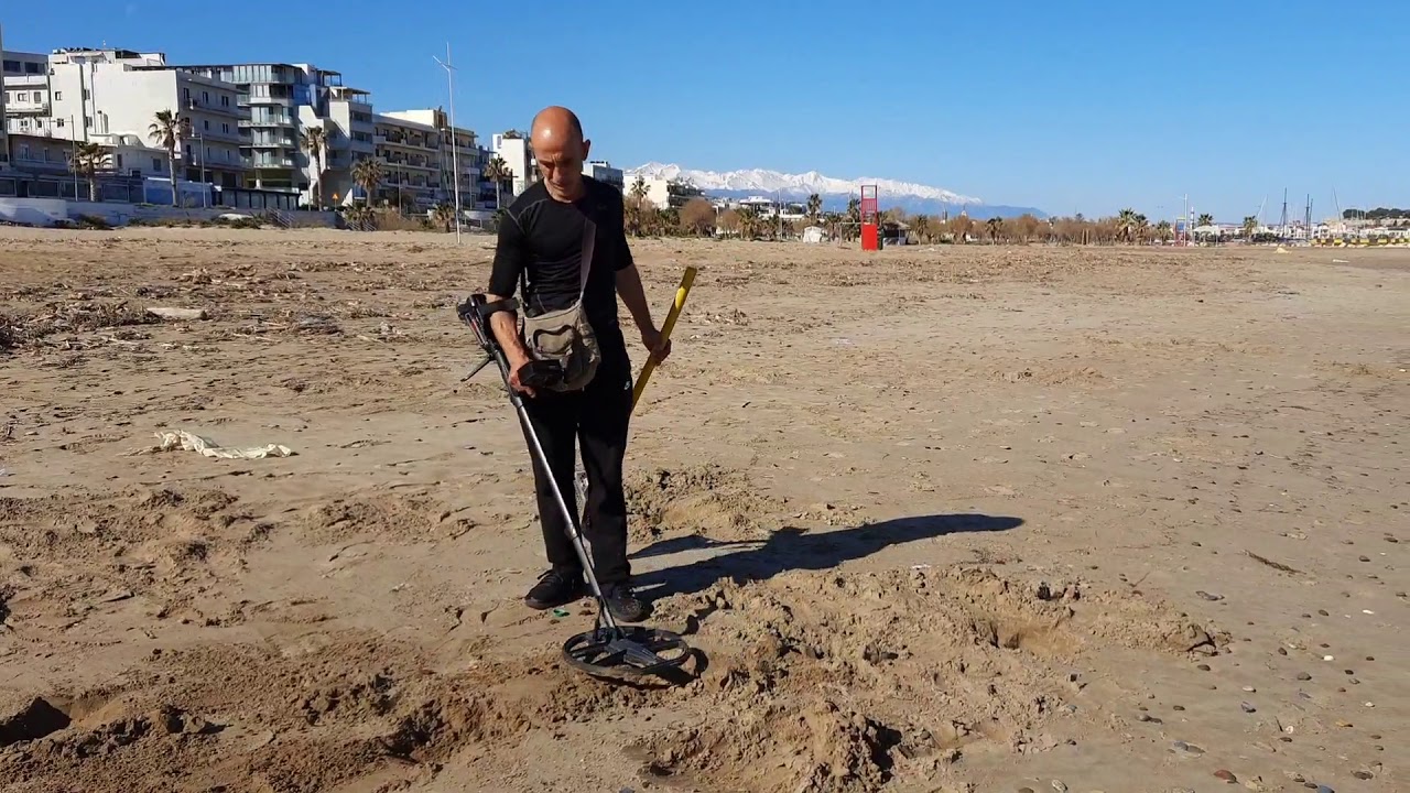 Металлопоиск в Греции Крит Ретимно Rethymno beach today 05.03.21