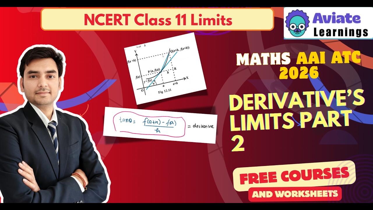 Derivatives Using Limits (NCERT Class 11) | AAI ATC 2026 Maths Preparation