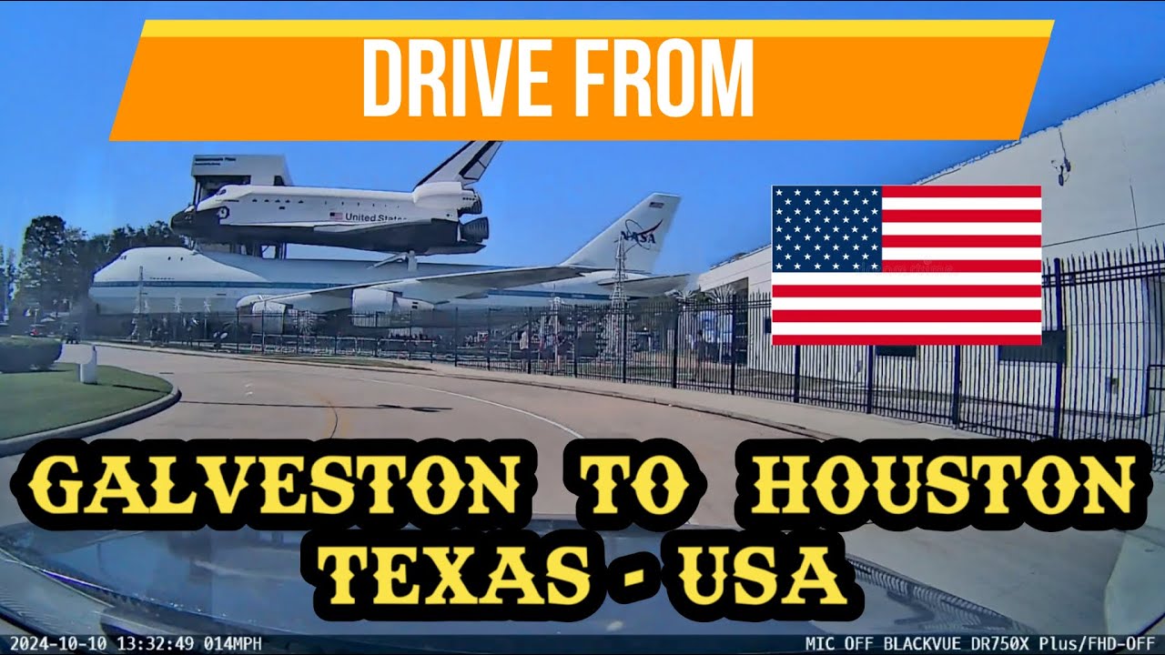 304. 🇺🇸 Drive from Galveston to Houston - USA 🇺🇸
