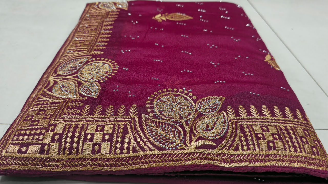 🥰स्टार्ट जॉर्जेट की फैंसी साड़ी😱🔥#designersarees #partywearsaree #saree #onlineshopping #suratsaree 