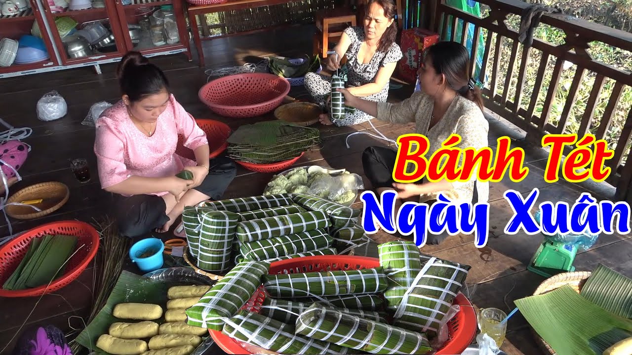 Được Bà Ngoại Trẻ Đặt Gói Bánh Tét Cả Nhà Dậy Xóm Chuẩn Bị Thấy Không Khí Tết Tràng Về\DD ĐQ#891