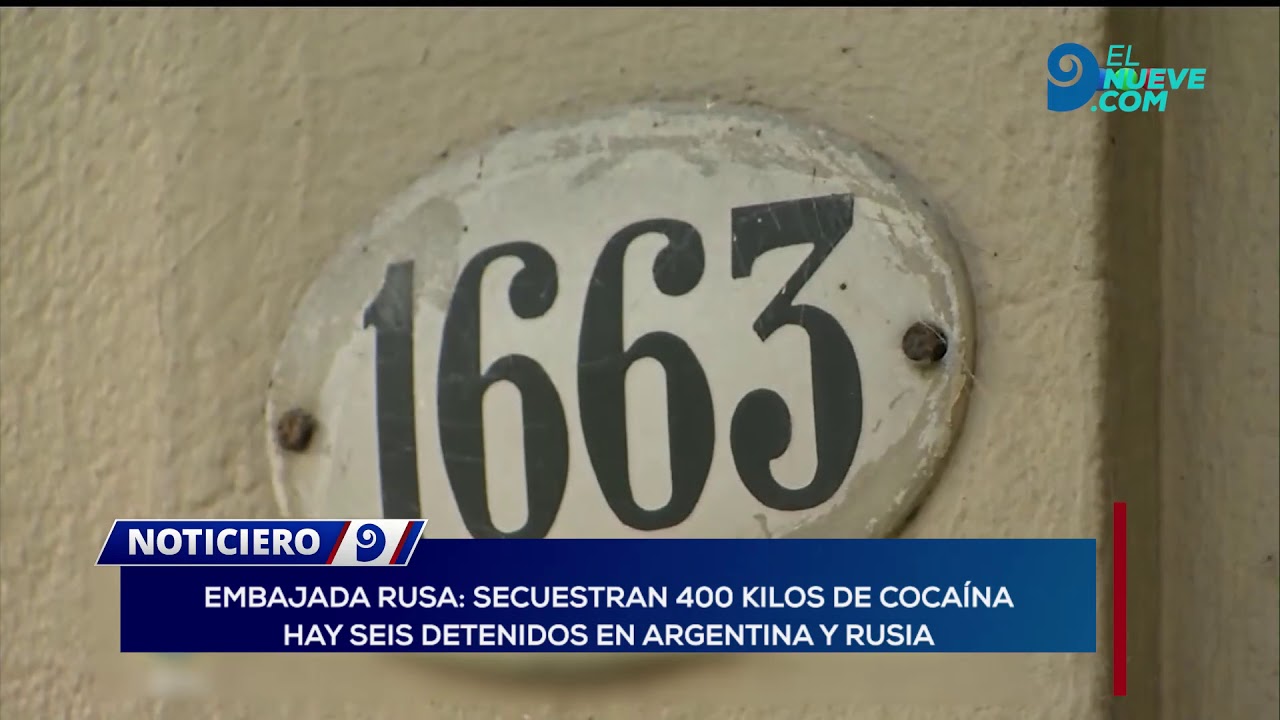 Hallaron 400 kilos de coca&iacute;na en la embajada de Rusia en Argentina