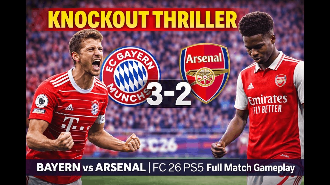 Knockout Thriller – Bayern vs Arsenal | FC 26 PS5 | Full Match Gameplay