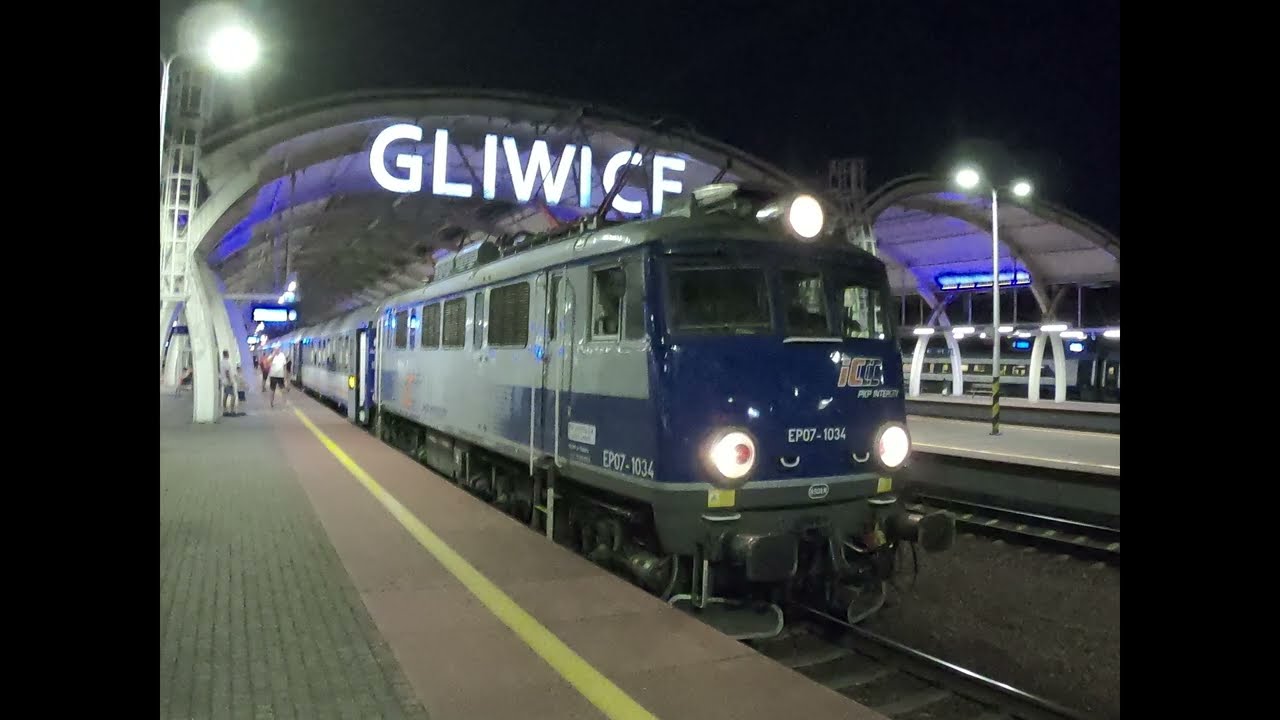 TLK PIRAT na stacji Gliwice Gł&oacute;wne i Gliwice Łabędy