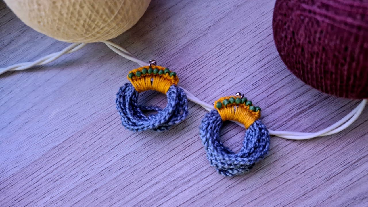 Серьги крючком с несколькими петлями своими руками | мастер-класс от Crafty Camille #crochetforbe...