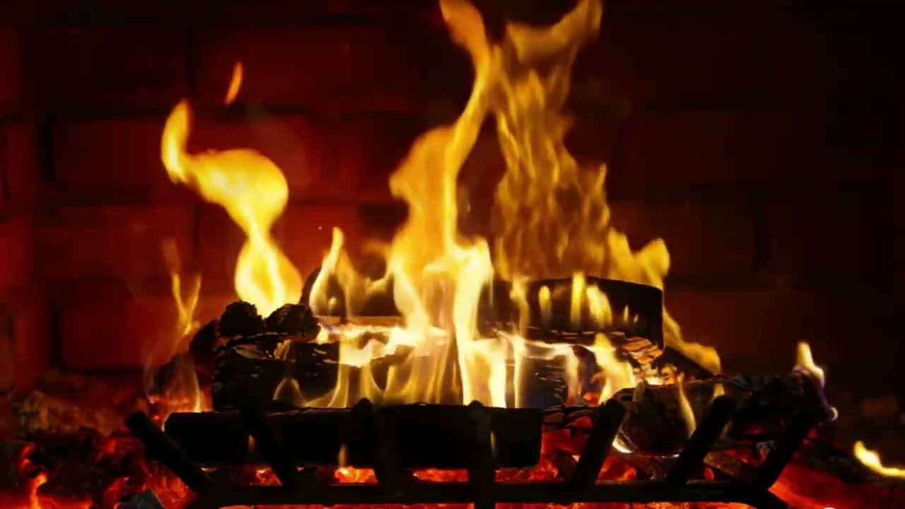 Salinan dari 🔥Comforting Fireplace Warmth with Soft Crackling Fire and Glowing Ember Light.