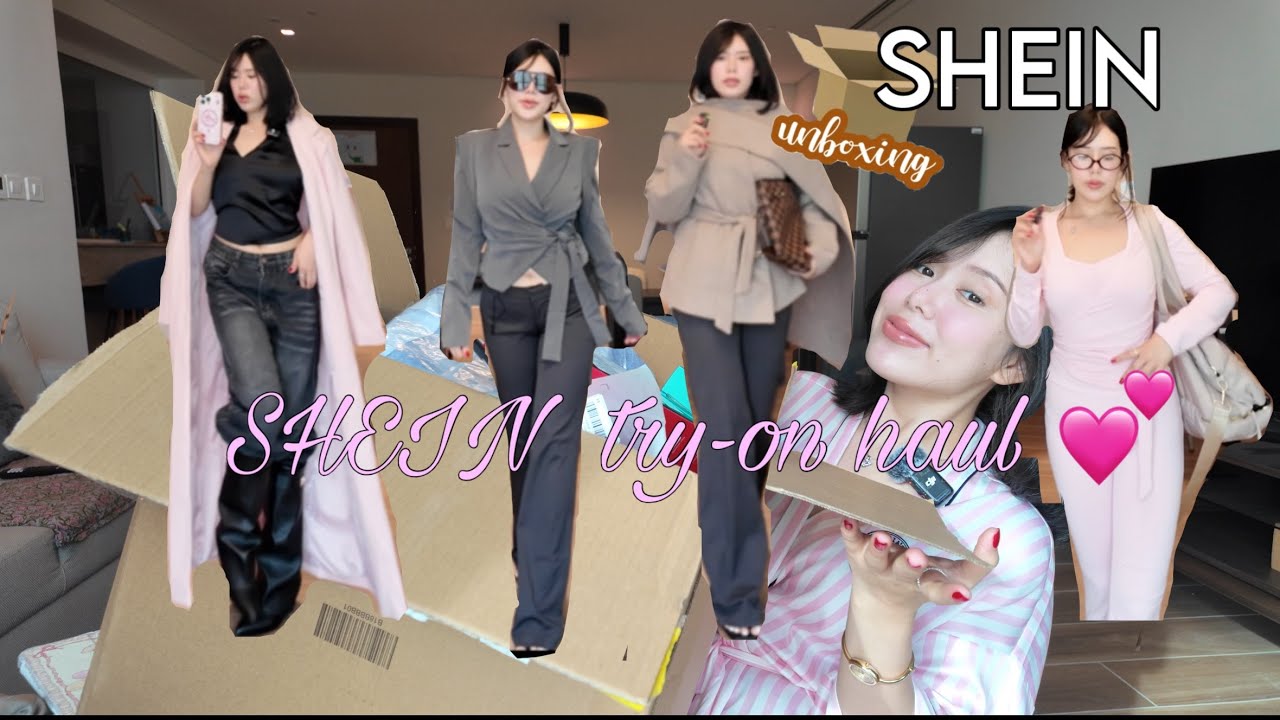 NGACDI Unboxing OiNa TWthok a C SHEIN  try-on haul! 📦💝My fashion sense 👉🏻💕🙂‍↕️