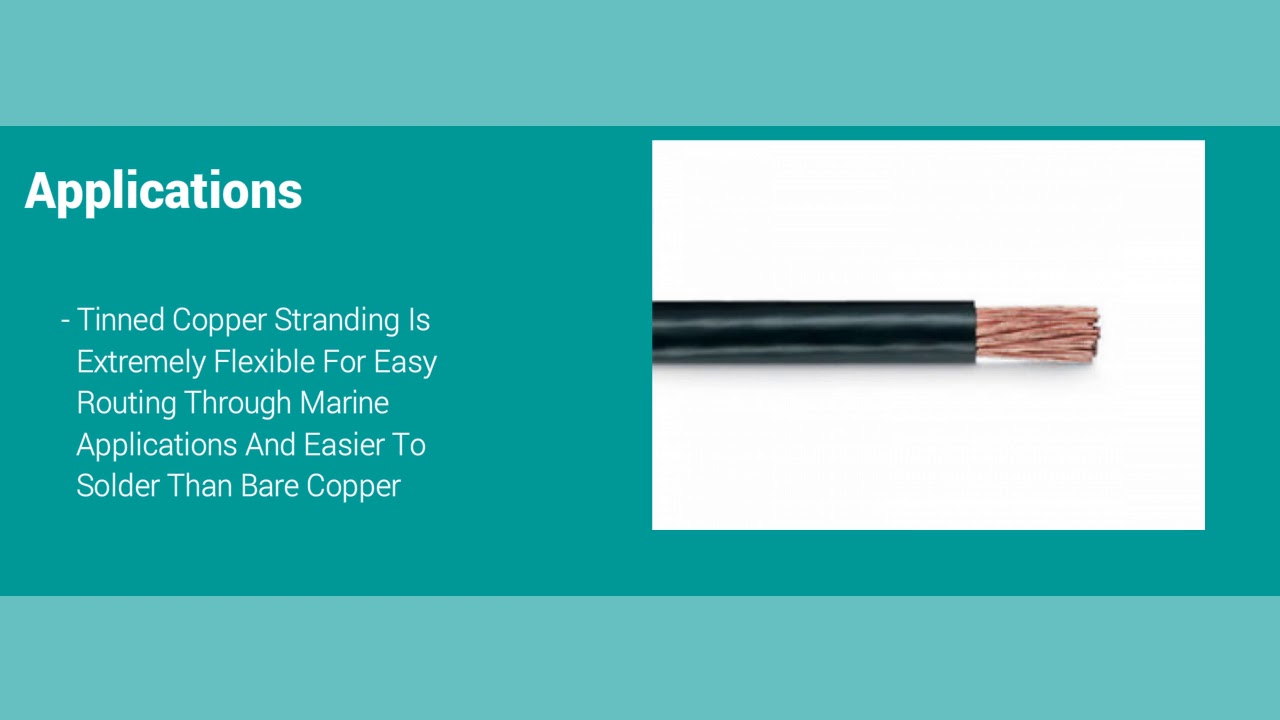 MARINE BATTERY CABLE UL 1426 TINNED COPPER WIRE