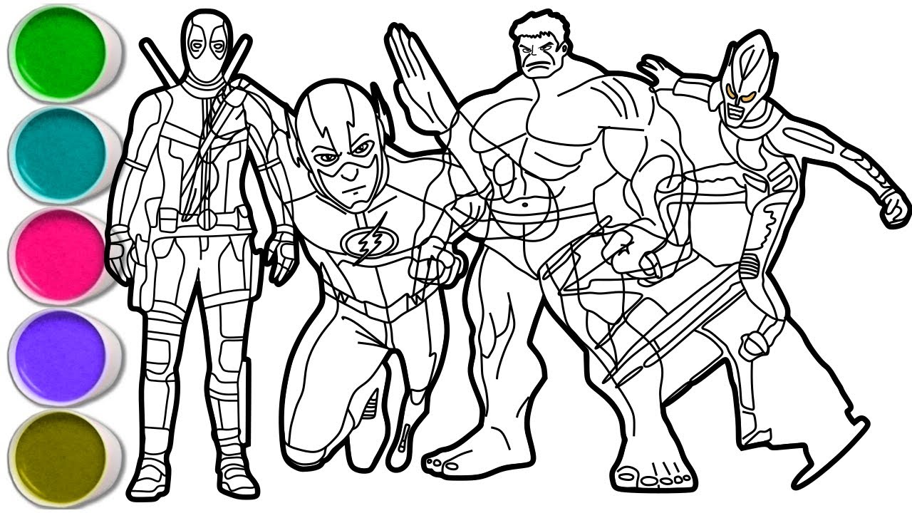 Draw 4 Amazing Superheroes in Just Minutes!  Flash, Hulk, Deadpool, and Green Goblin