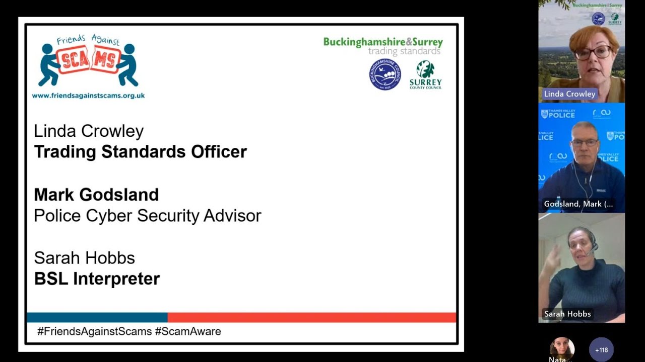 Being Scam & Cyber Aware with BSL interpretation