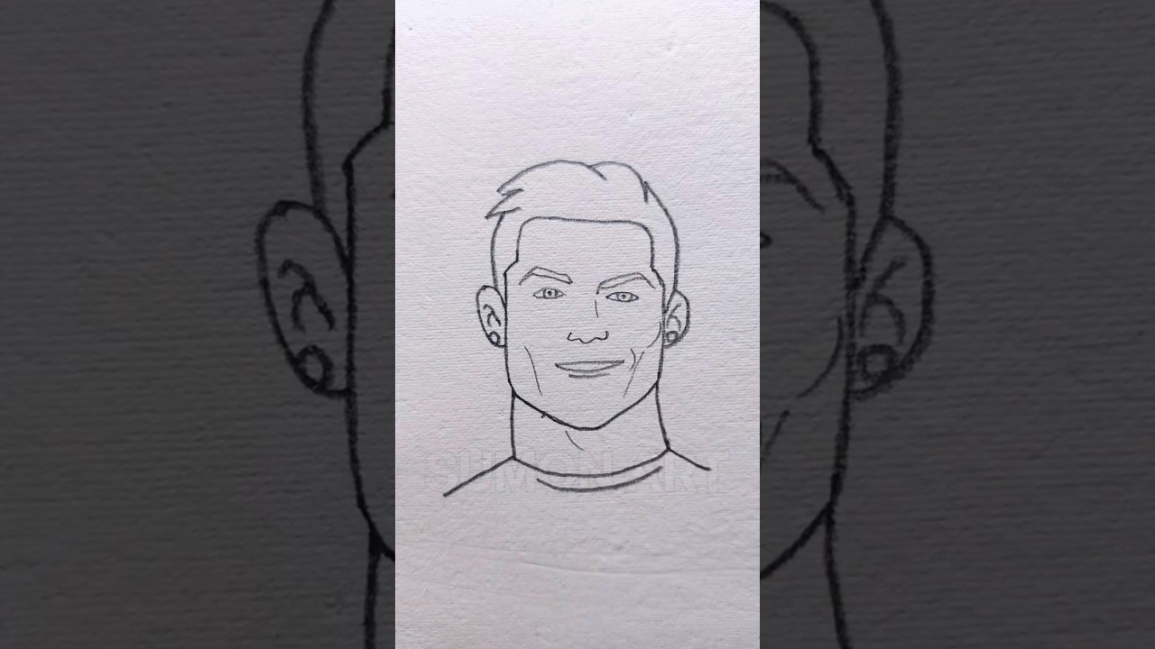 very simple drawing Cristiano Ronaldo | #shorts #shortvideo #shortsfeed #viralvideo #CR7 #youtube