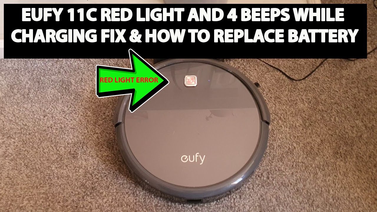 EUFY 11C Robot Vacuum. 4 beeps when charging fix and battery replacement