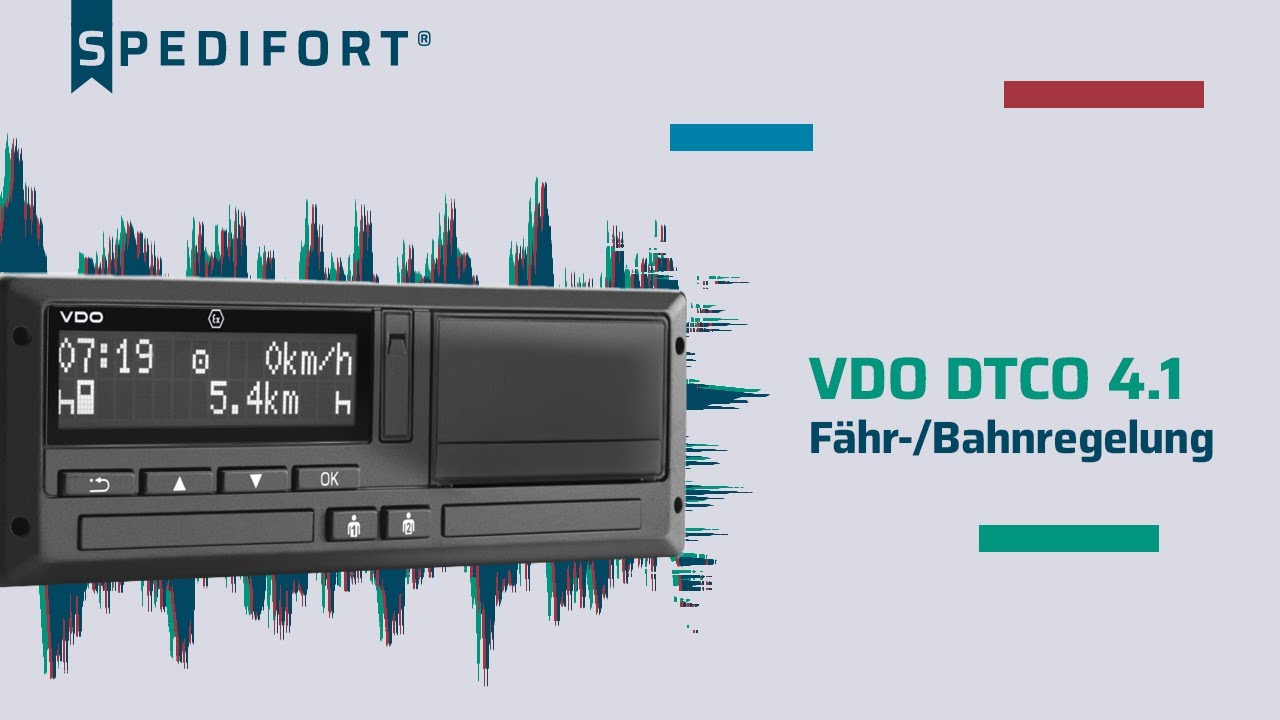 Intelligenter Tachograph VDO DTCO 4.1 - Fähr-/Bahnregelung