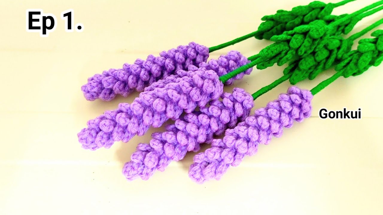 Crochet flower | Easy Crochet Lavender flower | Crochet Flower Bouquet 💗Ep1. Petals #crochetflower