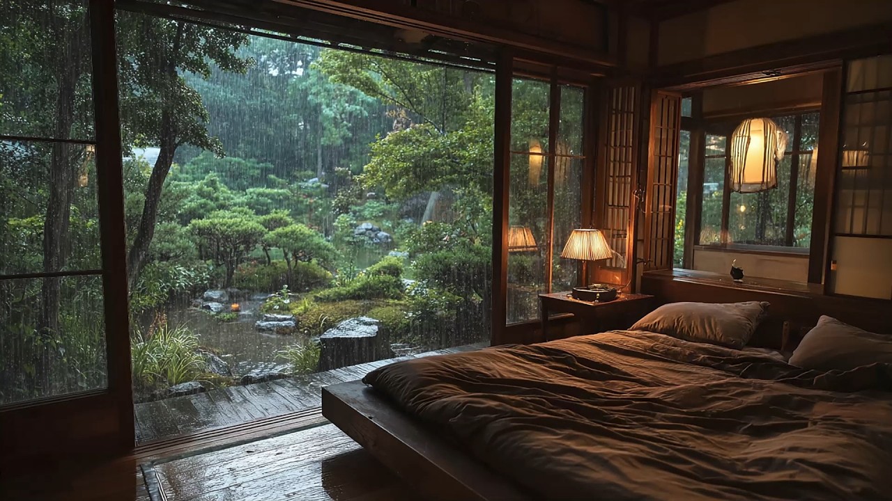 Deep Sleep Music | Gentle Piano with Rain for Stress Relief & Calm