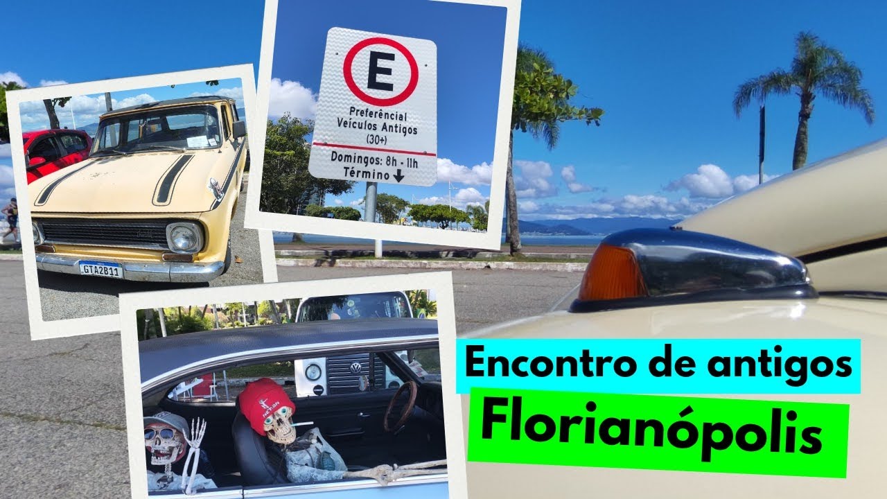 Encontro de veículos antigos que ocorre todos os domingos no estacionamento do Koxixos em Floripa/SC