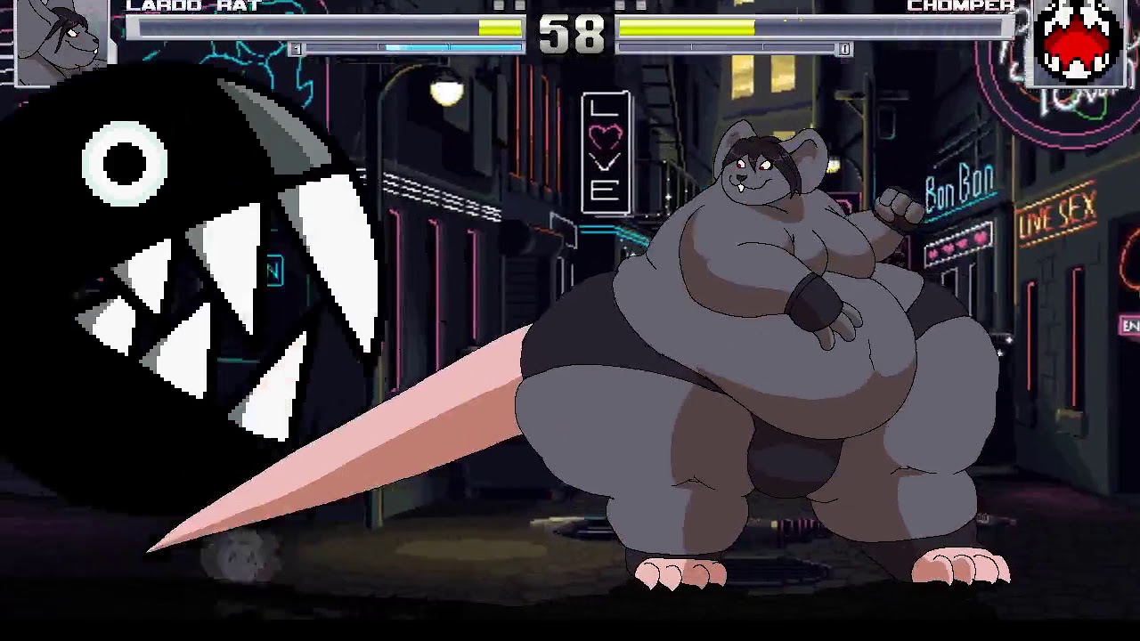MUGEN: Lardo Vs  Chain Chomp