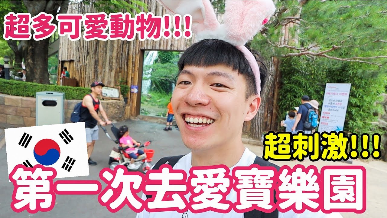 愛寶樂園初體驗！愛莉莎莎帶我玩，韓國最大最好玩樂園！｜阿侖 Alun