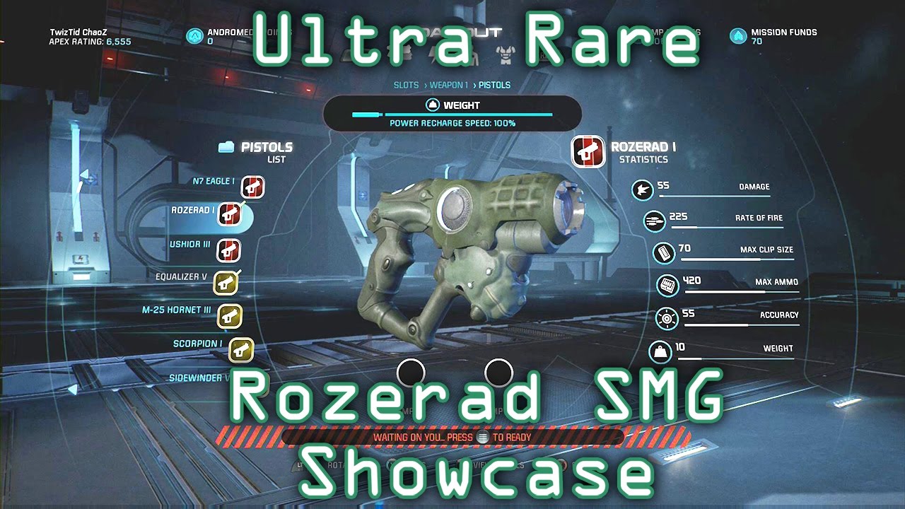 Ultra Rare Rozerad Sub Machine Gun Multiplayer Showcase - Mass Effect Andromeda