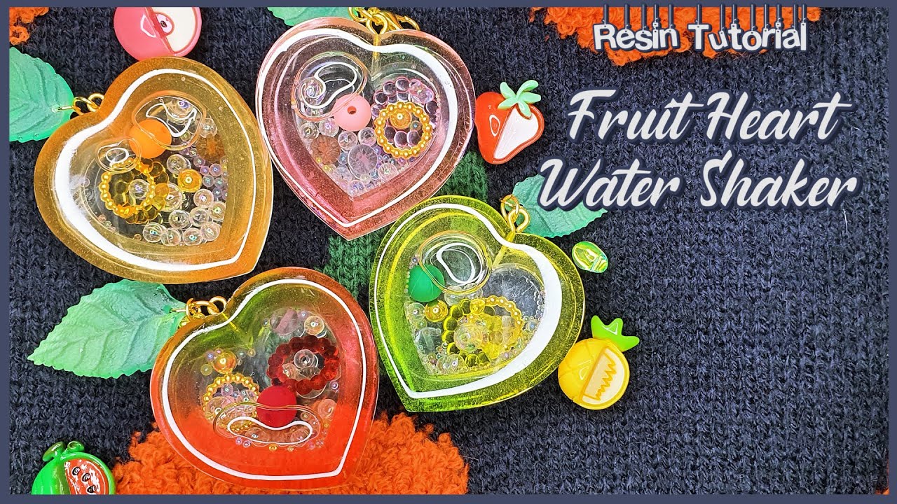 ENG)과일 #하트 워터 #쉐이커|Fruit Heart Water #Shaker|mold|watch me resin|tutorial|craft