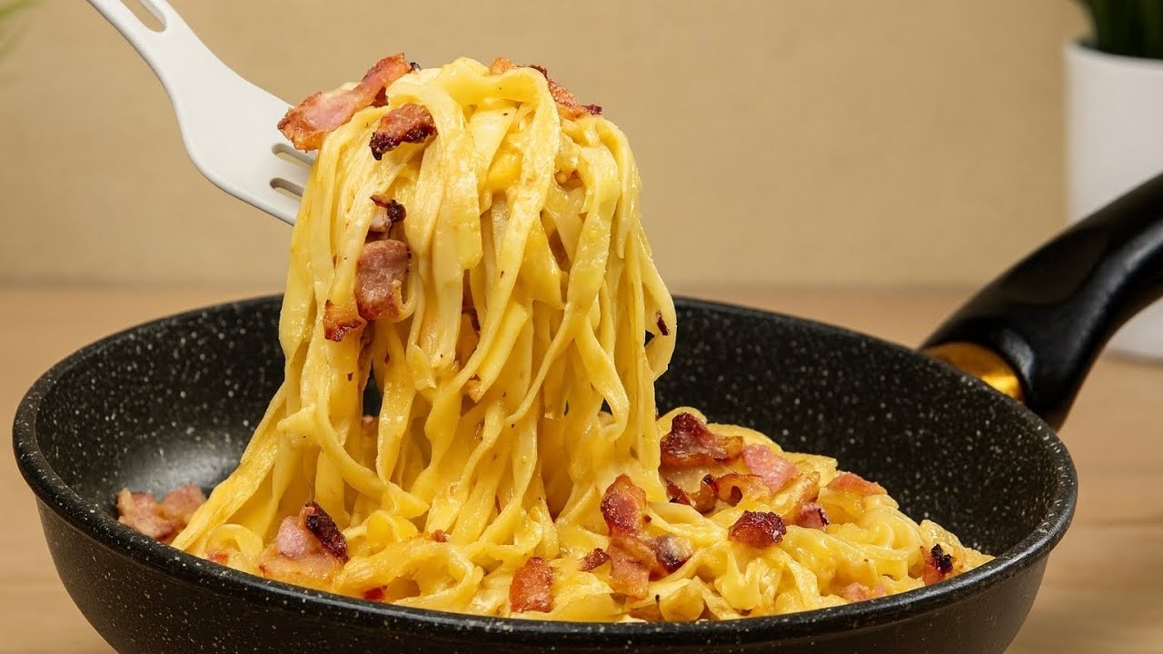 Cremige Pasta Carbonara mit knusprigem Bacon – Schnell & unglaublich lecker!
