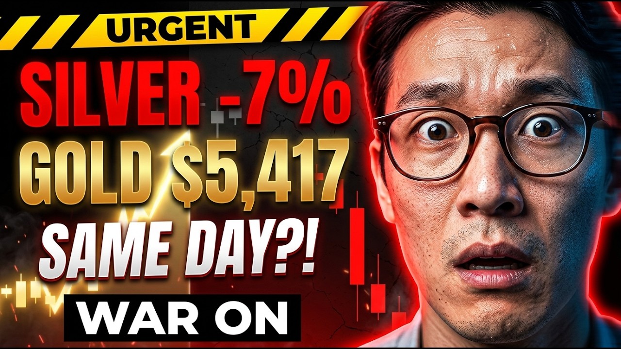 URGENT: Silver Crashes 7% as Gold Hits Record $5,417—Same Day, War On
