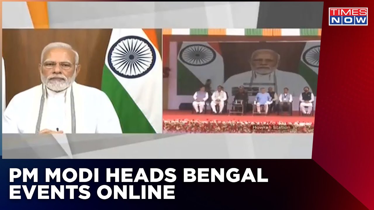PM Modi Turns Pain To Purpose, Joins West Bengal Events Online | Howrah-NJP Vande Bharat Inaugurated