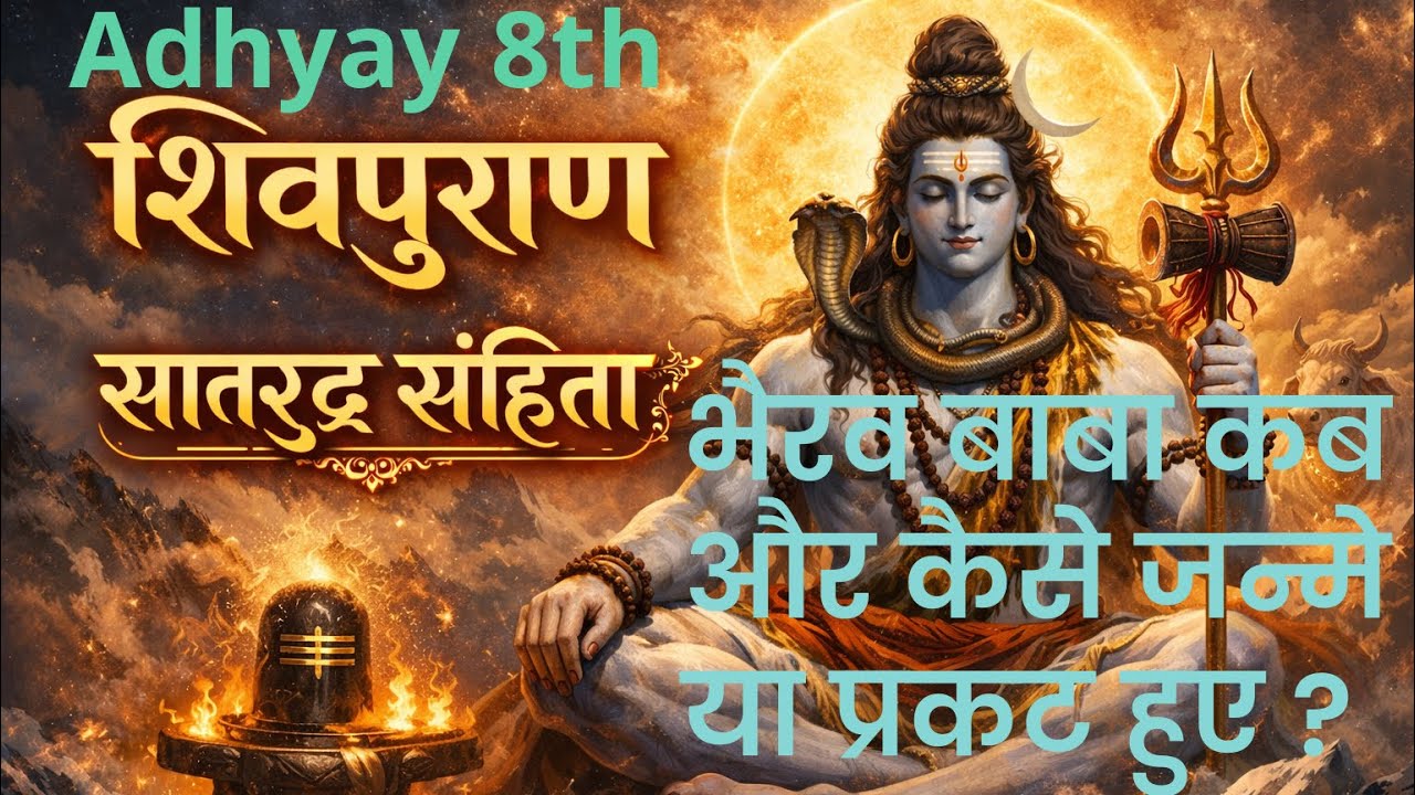 शिवका भैरव अवतार कब और कैसे हुया ? कालभैरव नाम क्यों पड़ा?ShivPuran।Shatarudrasamhita।Adhyay 8#shiv 