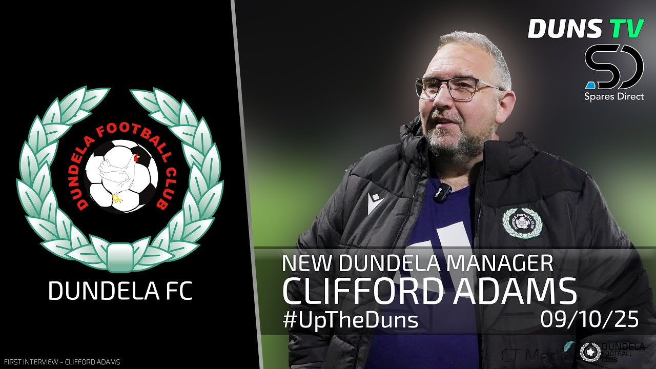 New Dundela FC Manager - Clifford Adams first Interview - 9th October 2025