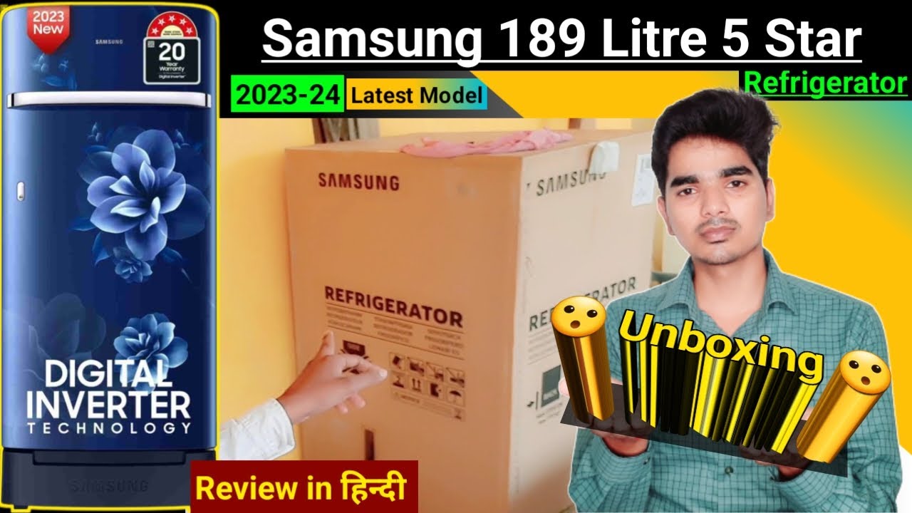 samsung189 l direct cool single door 5 star refrigerator unboxing