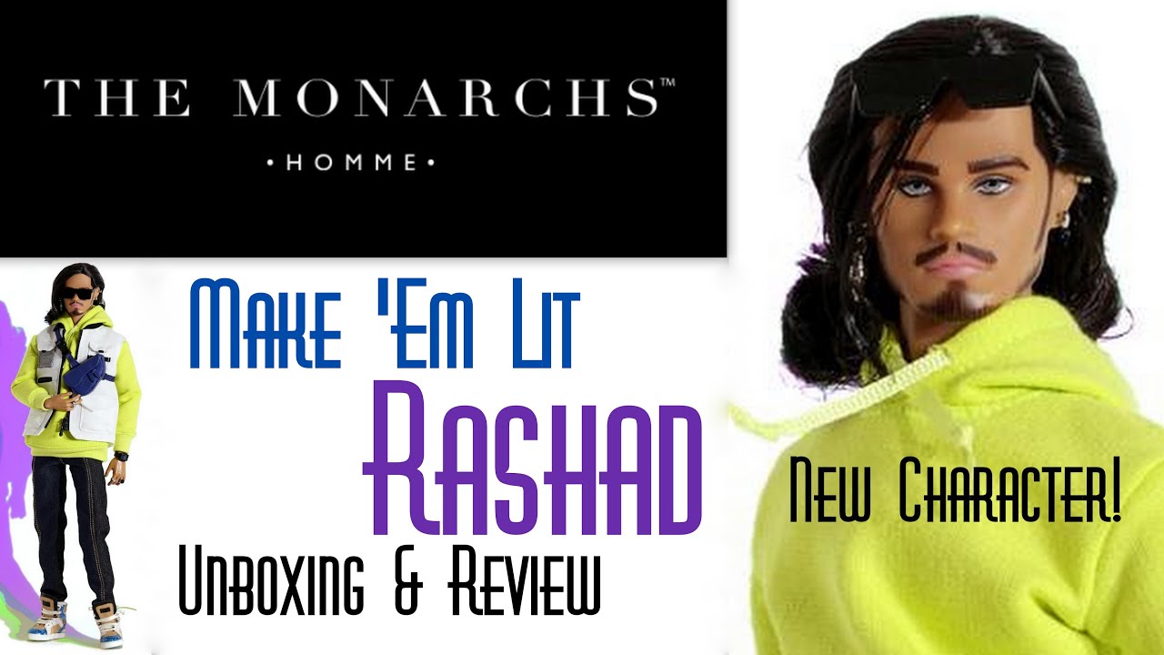 MAKE 'EM LIT RASHAD 🎧 NEW CHARACTER!  🦋 MONARCHS HOMME DOLL FIGURE 👑 ECW 🌎 UNBOXING & REVIEW