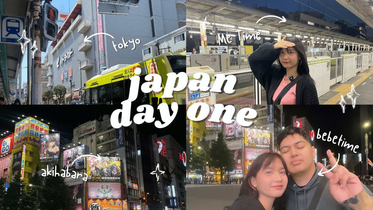 japan vlog🍙 | airport, day one in tokyo, what we eat (yakinikulike,tanghulu), exploring around