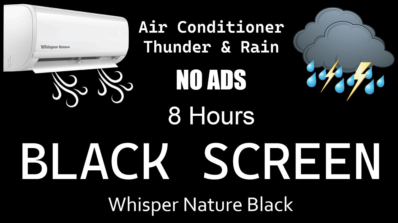 Fall Asleep Fast with CALMING AC Noise & Rainstorm | White Noise for Sleep