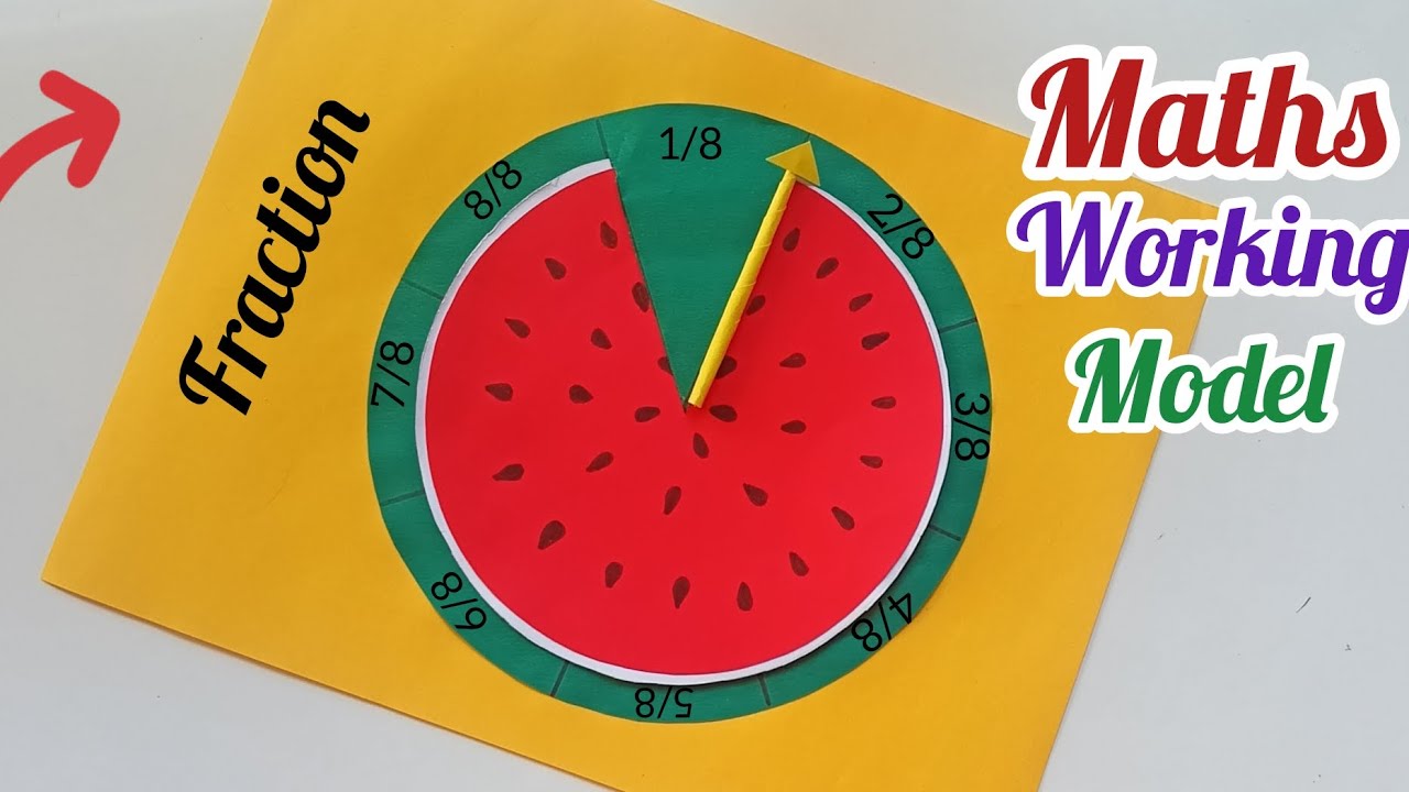 Fraction Maths Working Model/ Fraction Maths Project / Maths TLM/ Maths Working Model/ Fraction TLM