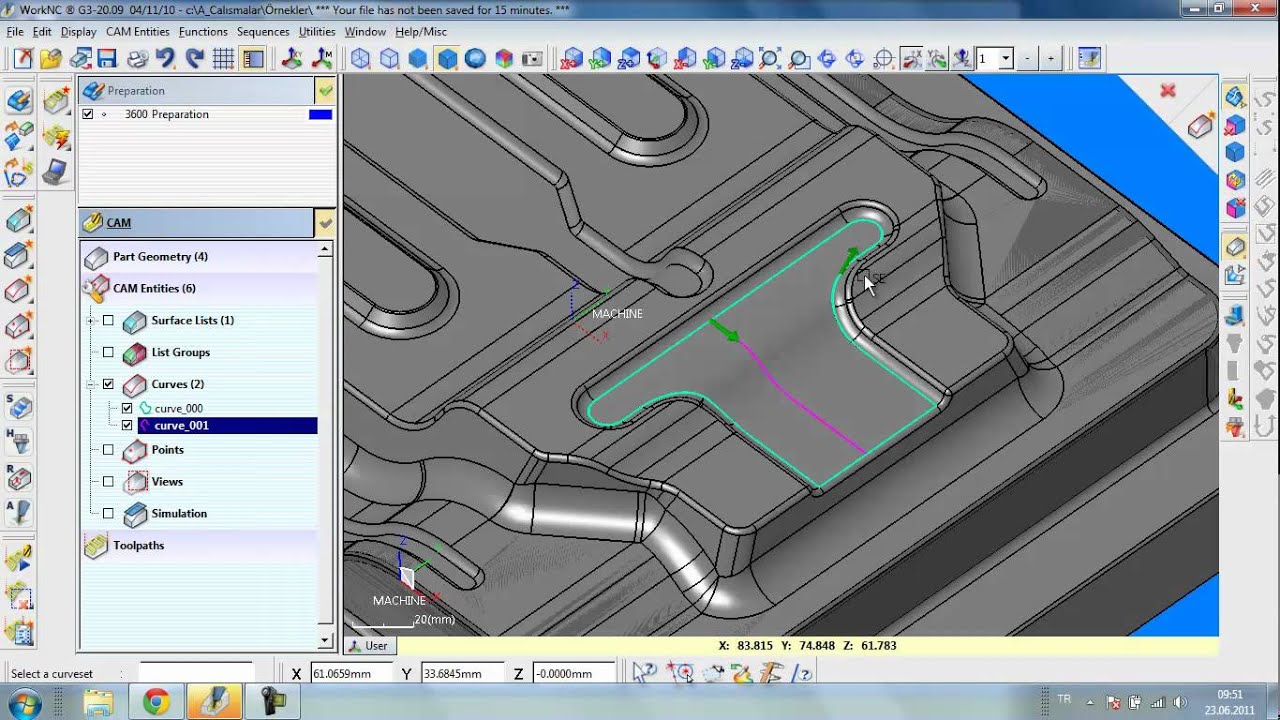2D Drive Curve WorkNC