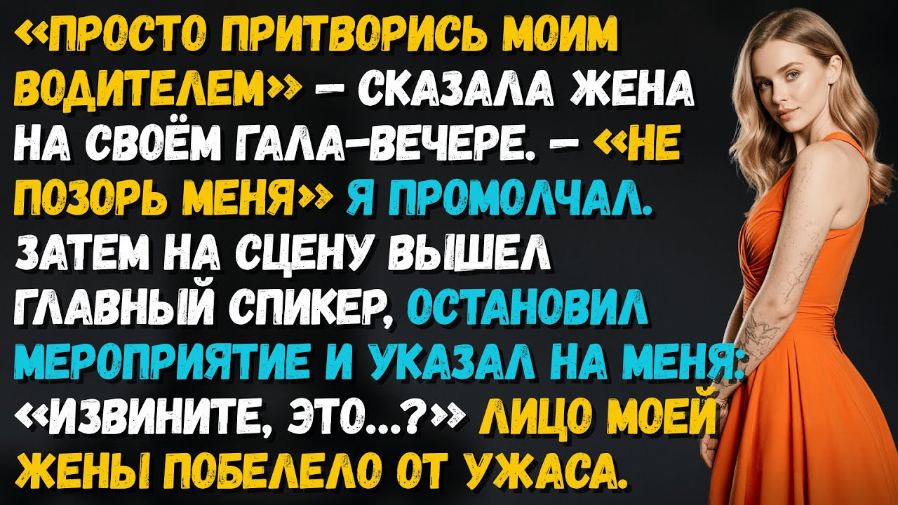 Жена велела мне притвориться её водителем, и я позволил её светской жизни рухнуть...