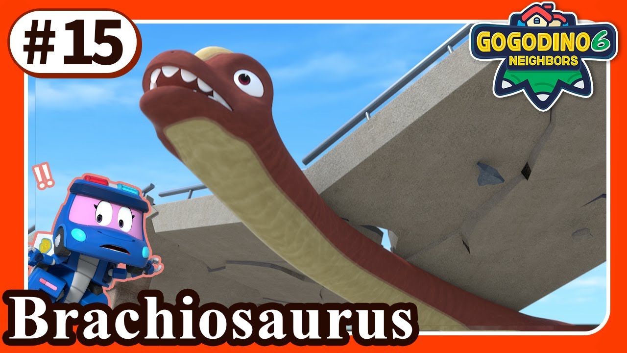【GOGODINO S6】E15 Brachiosaurus Bridge | Dinosaur for Kids | Cartoon | Toys | Robot | T-Rex |Jurassic