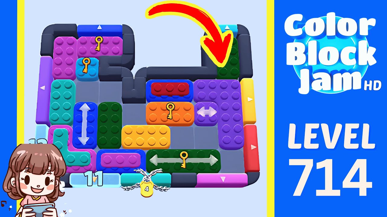 Color Block Jam Level 714 Solution Walkthrough