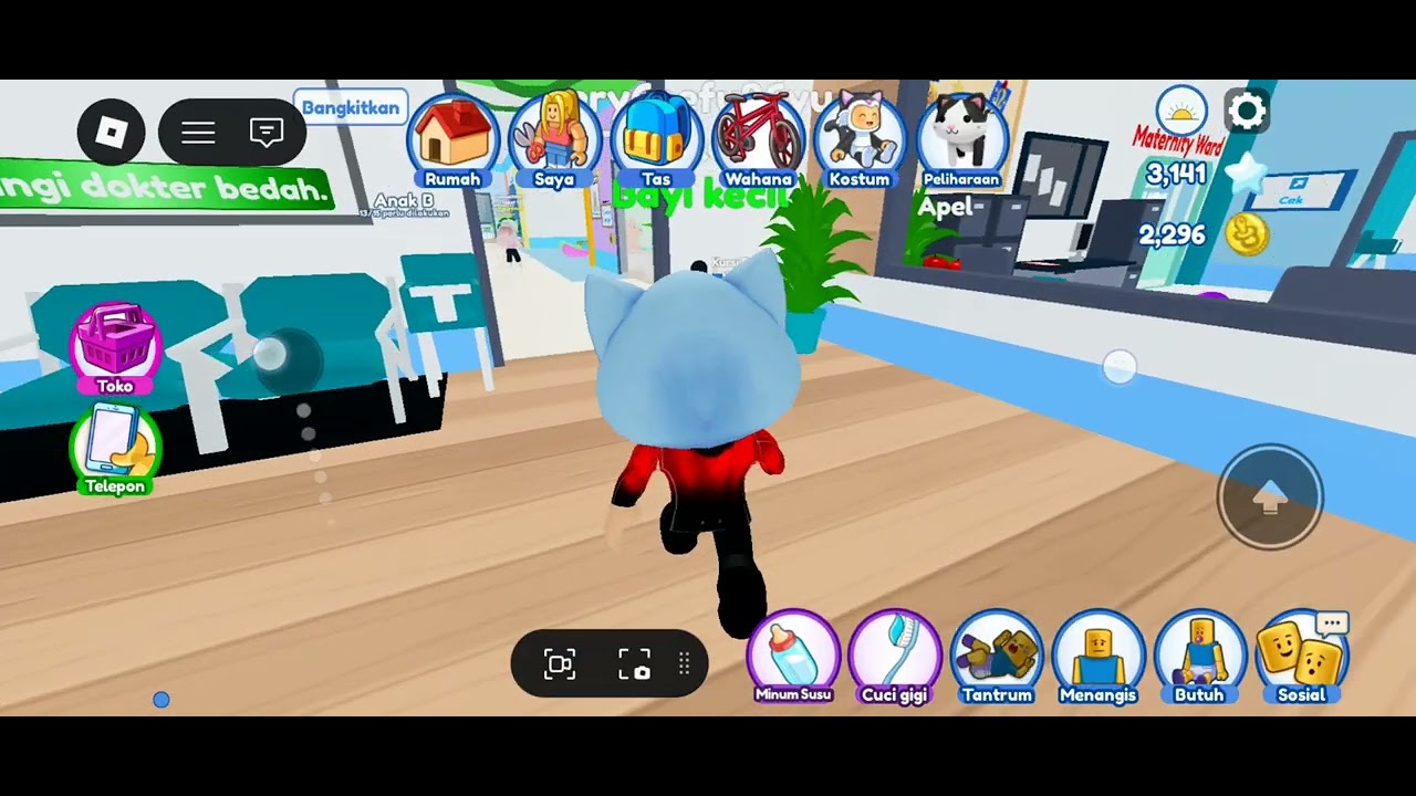 Mio Yuta BabyCeline Bermain jadi Bayi dan Pengasuh Dunia ROBLOX