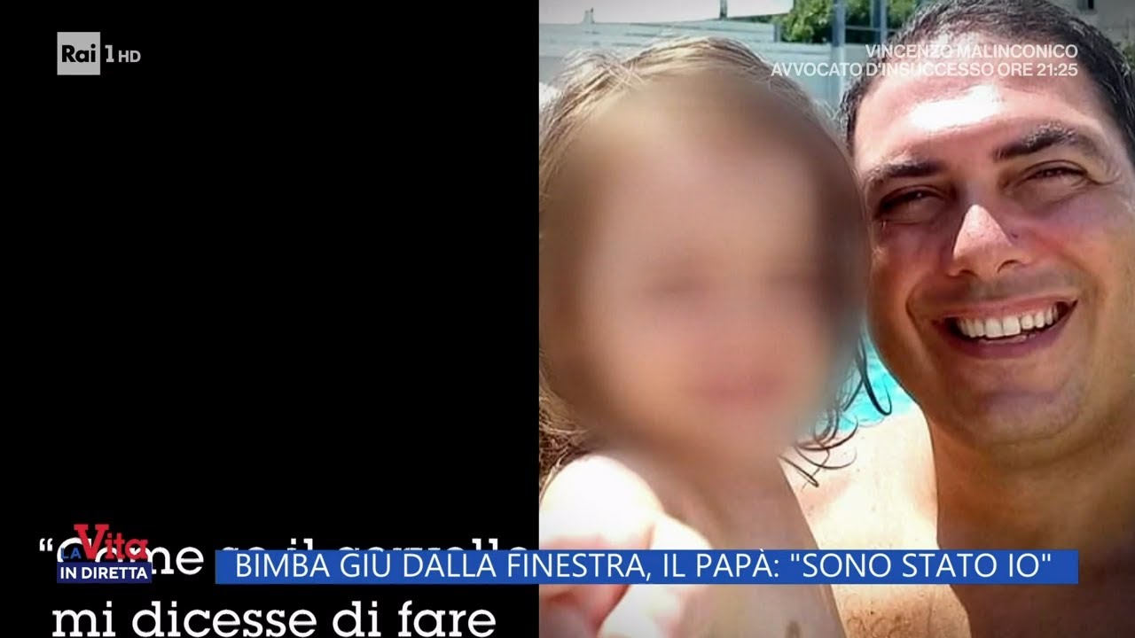 Bimba giù dalla finestra, il papà: 