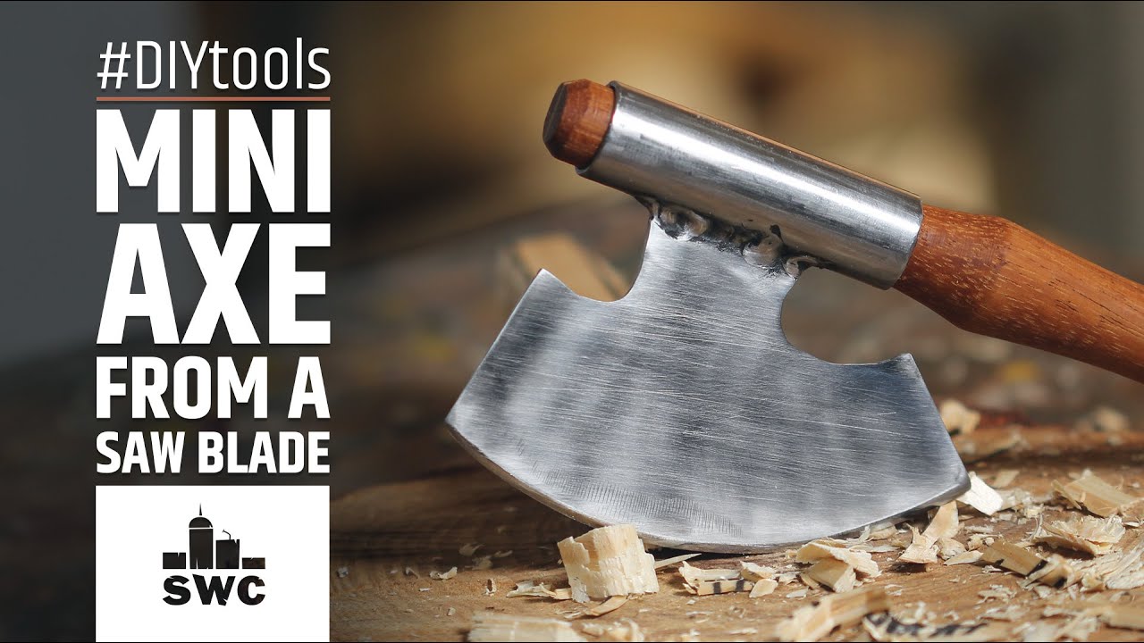 How to make a DIY mini axe from an old saw blade