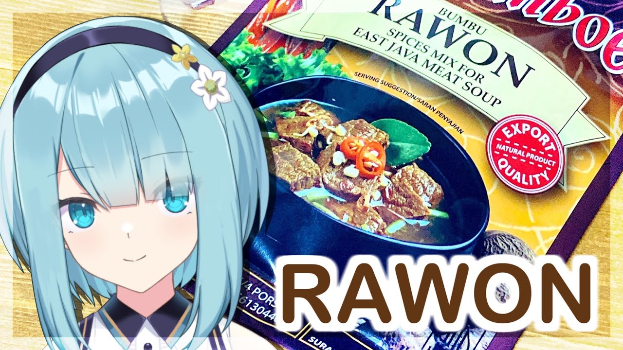 【Rawon】Japanese virtual girl first time try black soup【Cooking】