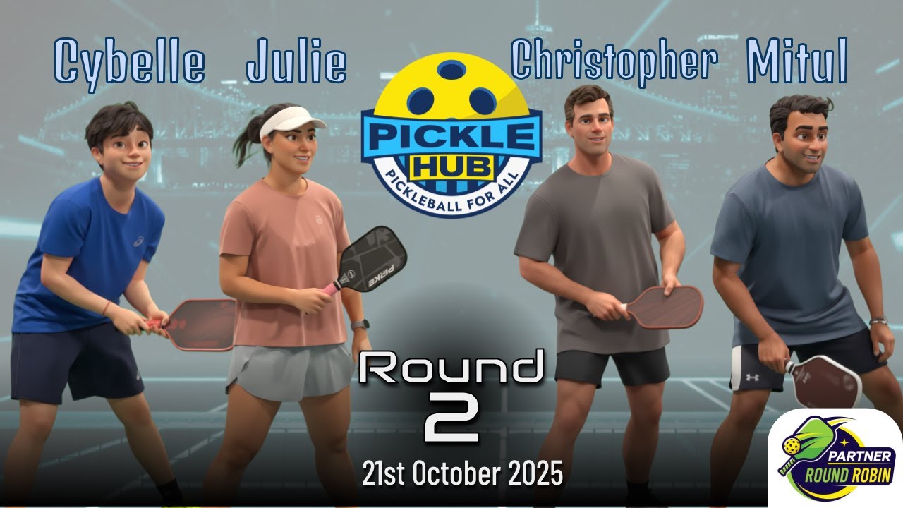 Cybelle/Julie -vs- Christopher/Mitul - Partner Pickleball Round 2 - 21st Oct 2025