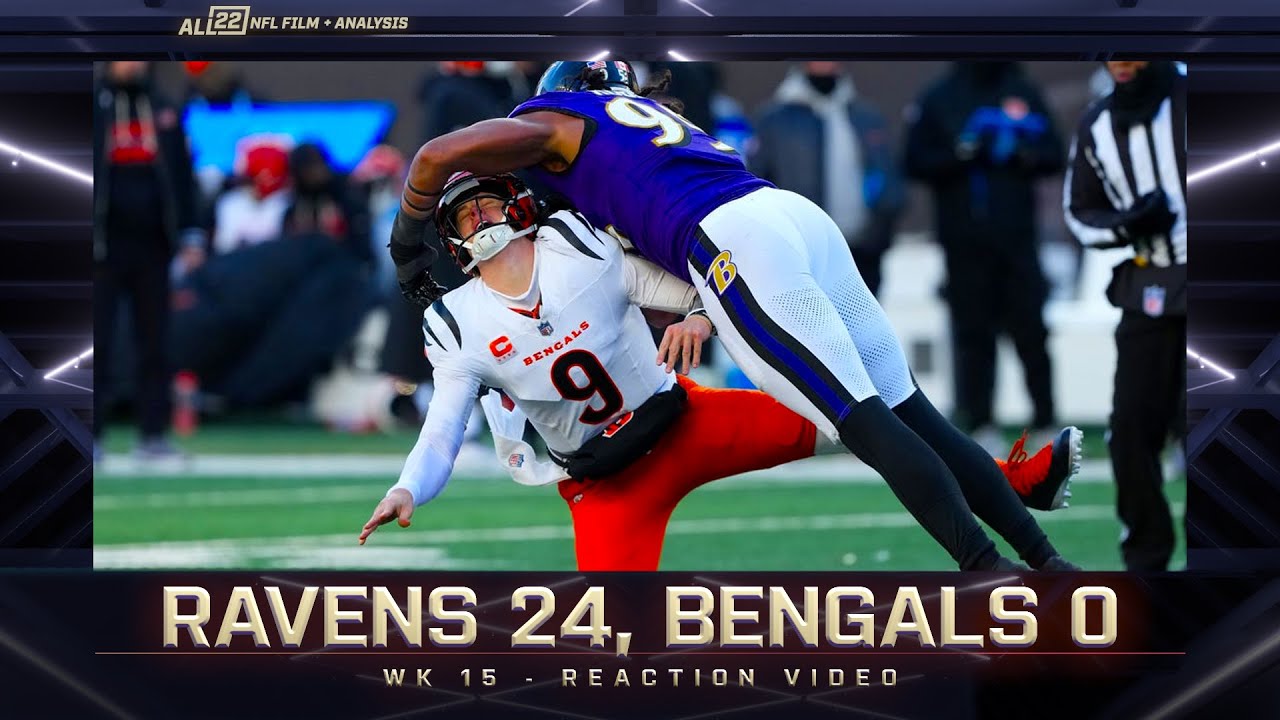 RAVENS 24, BENGALS 0: ALL 22 FILMS REACTION TO A THROWBACK WIN IN WEEK 15 #ravens #ravensflock