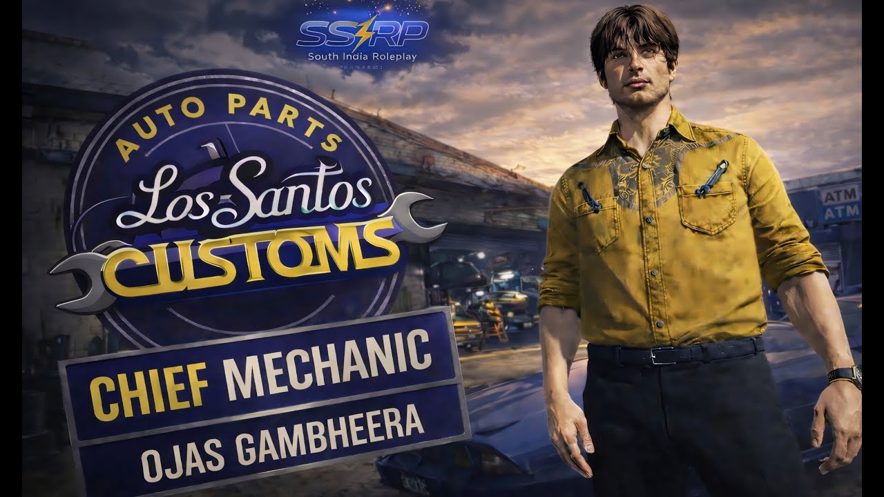 MECHANIC ON DUTY   CHIEF OF LS CUSTOMS  #ramplaysyt #ssrp #ssrpcity #gta #gta5roleplaytelugu