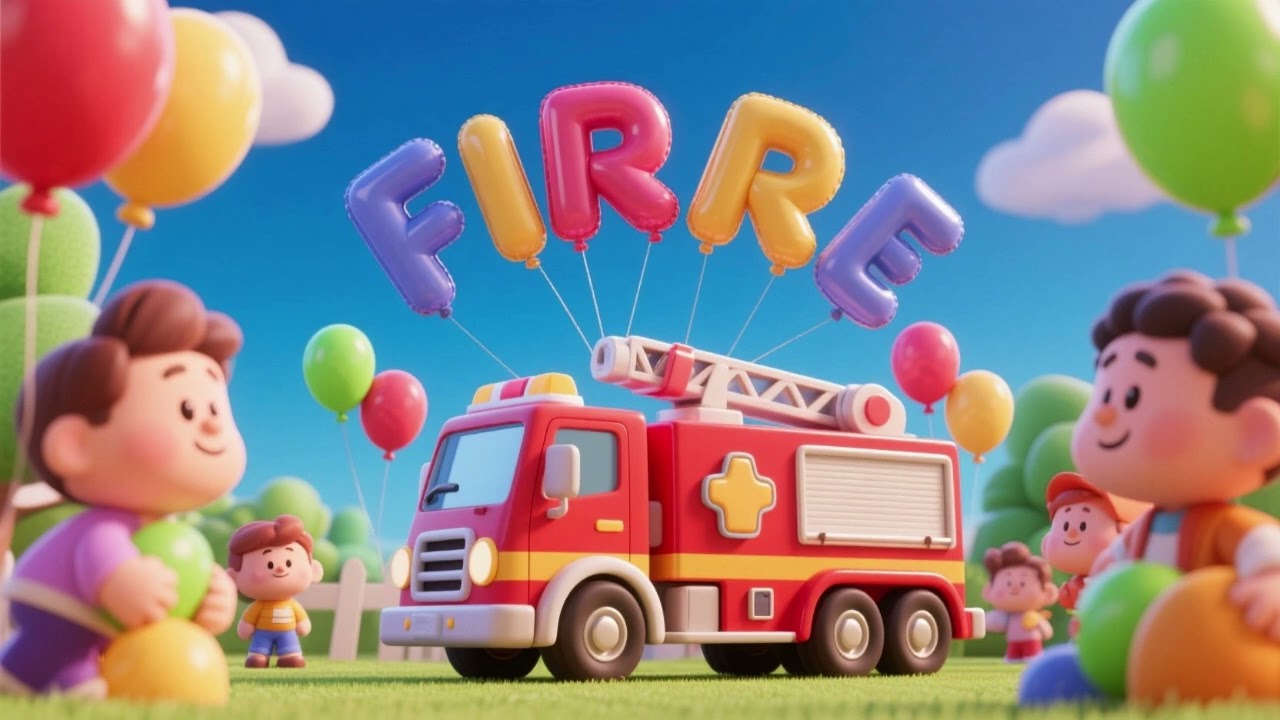 Fire Truck Alphabet Balloon Show 🚒🎈 | ABC Song for Kids