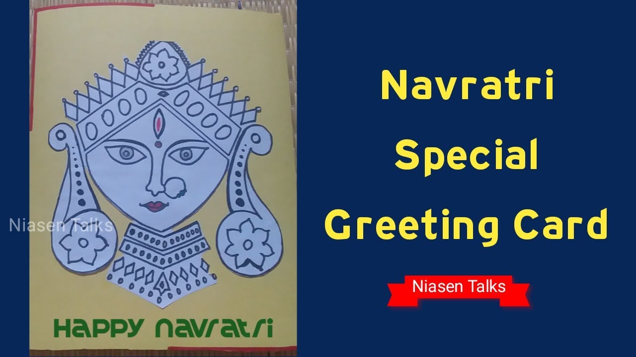 How to Make Greeting Card for Navratri | Handmade Greeting Card for Dussehra | Popup Dussehra Card |