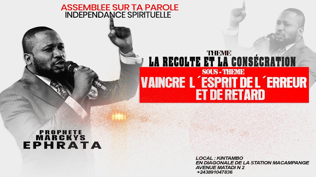 THEME: LA RECOLTE ET LA CONSECRATION .. Partie 03 (.. Sous-theme:  VAINCRE  L'  ESPRIT DE L ERREUR