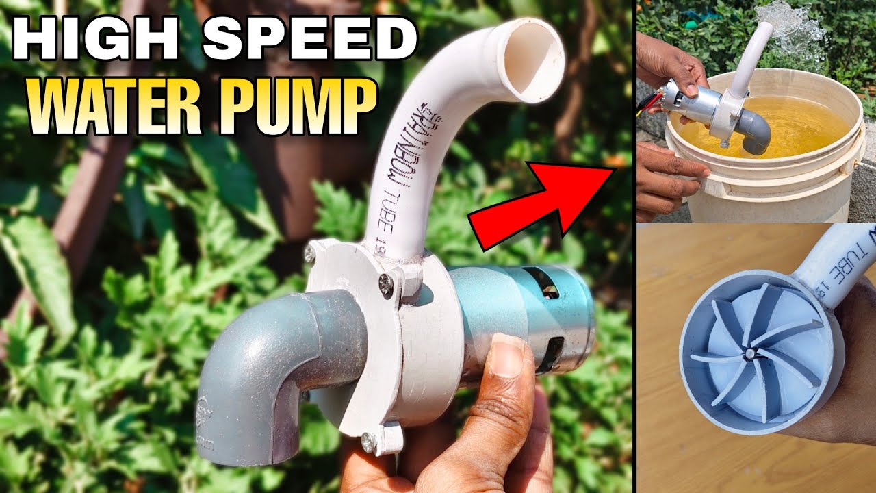 How To Make A High Speed Water Pump With 775 DC Motor and Pvc Pipe | diy water pump