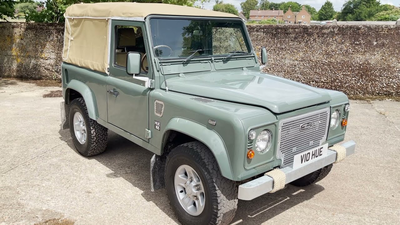 land rover defender 90 TD5 soft top for sale walkaround + engine running